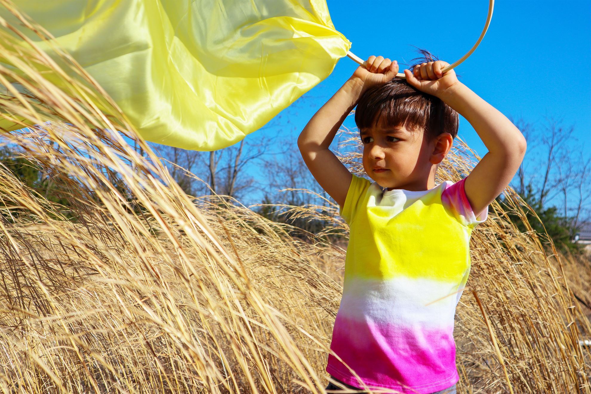 Pink And Yellow Ombre Tie-Dye Kids’ Tee