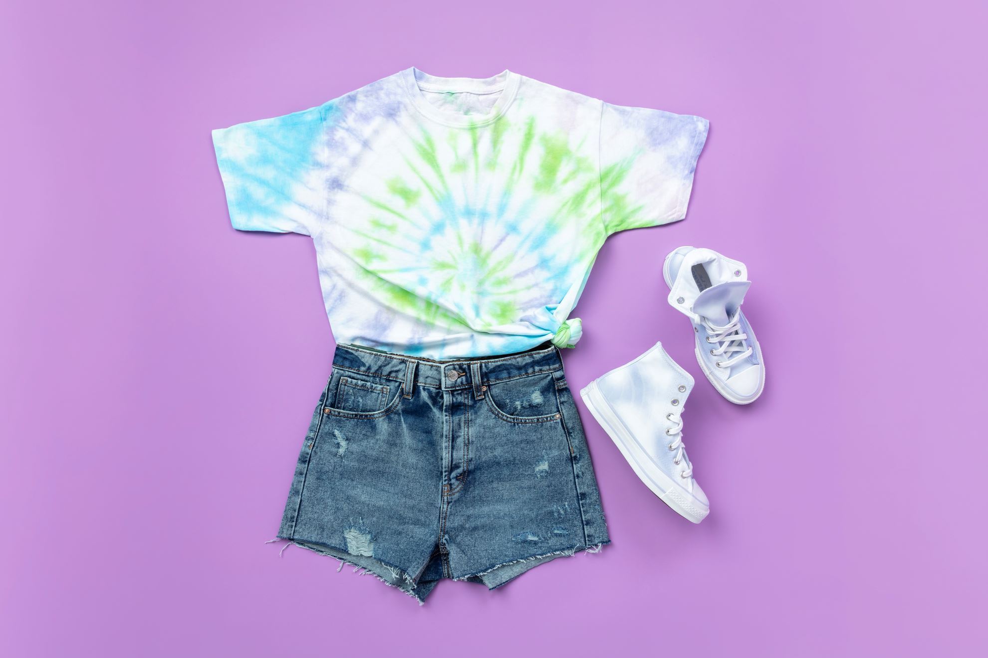 Bleach Tie-Dye Shirt Festival Look