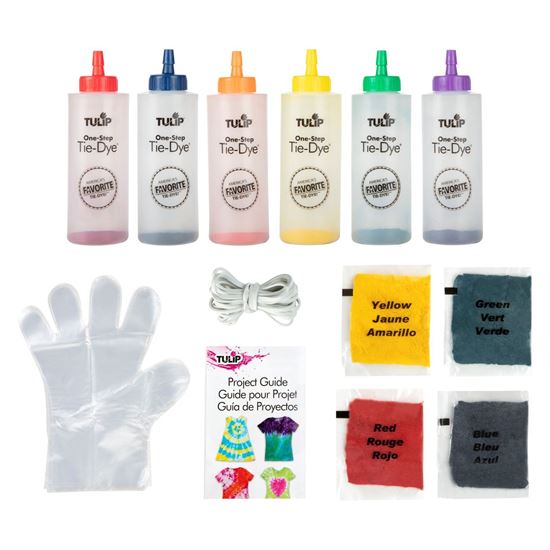 One-Step Tie-Dye Kit Rainbow Color Collection  contents