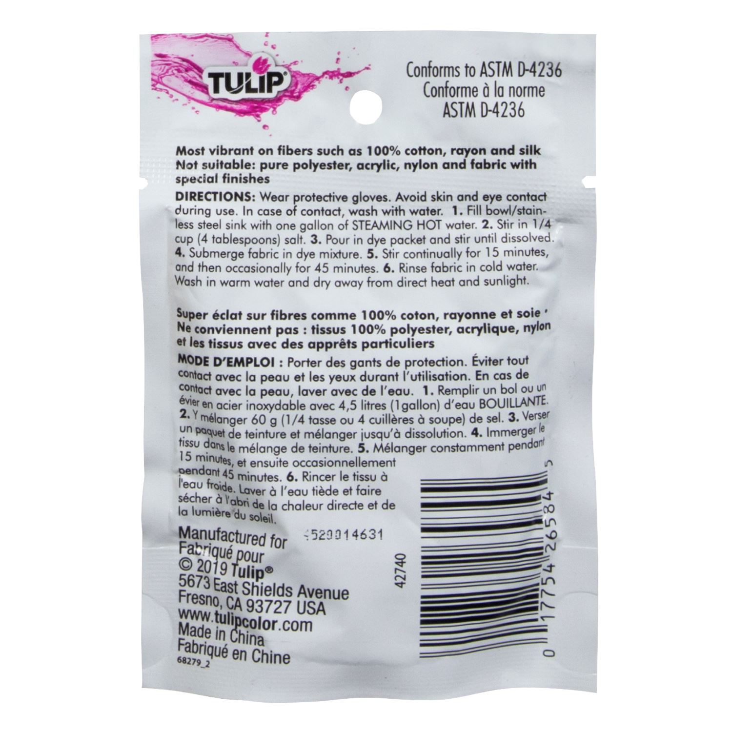 Tulip Permanent Fabric Dye Bright Red Tie Dye Your Summer