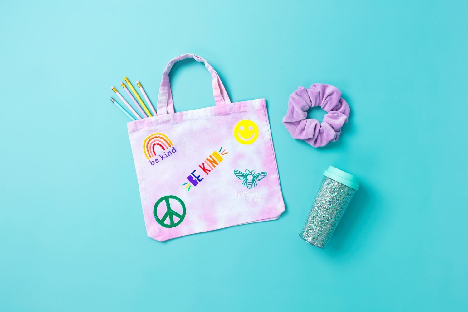 Tie-Dye Tote with Puff Paint