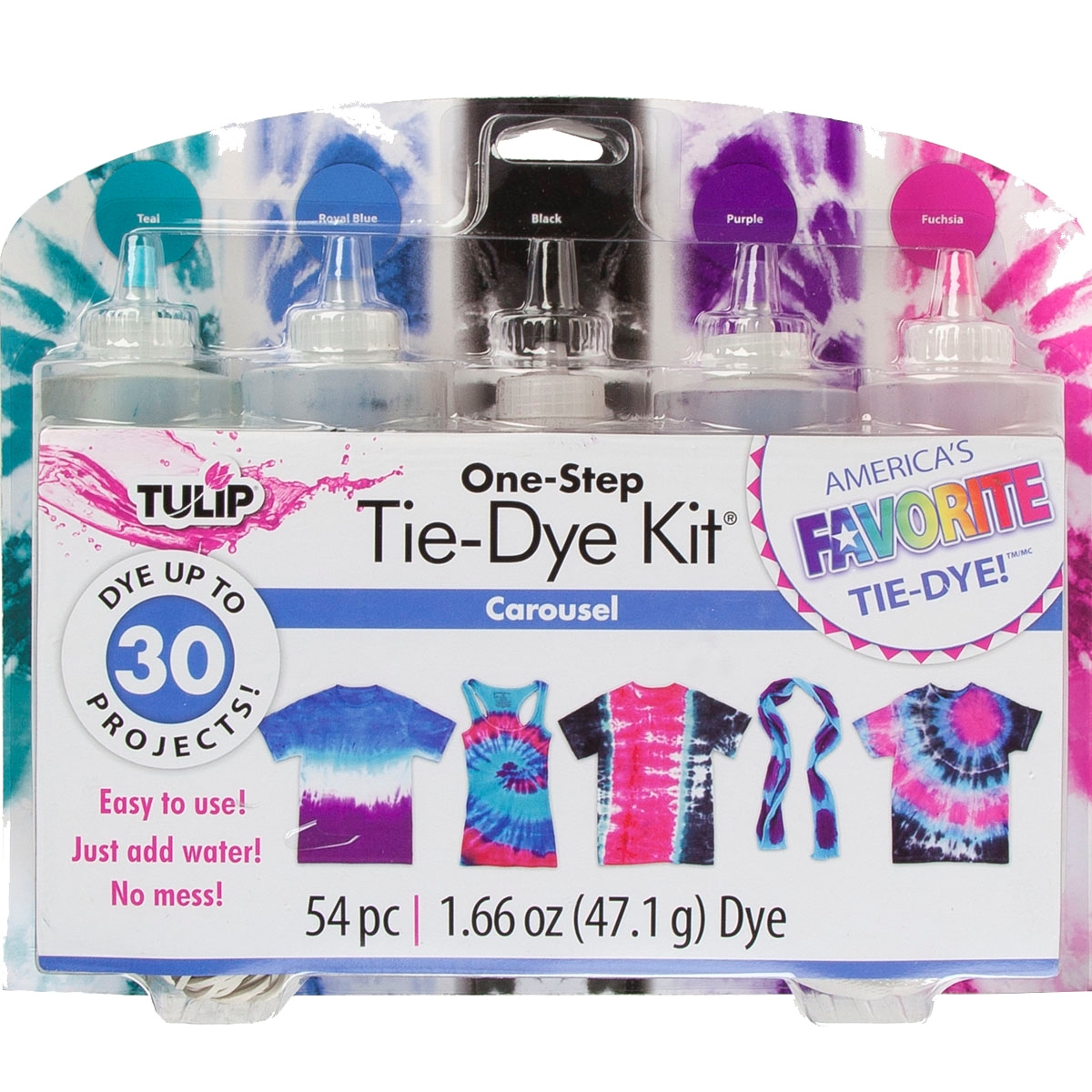 Tulip® OneStep TieDye Kit® Carousel 8 oz. Tie Dye Your Summer
