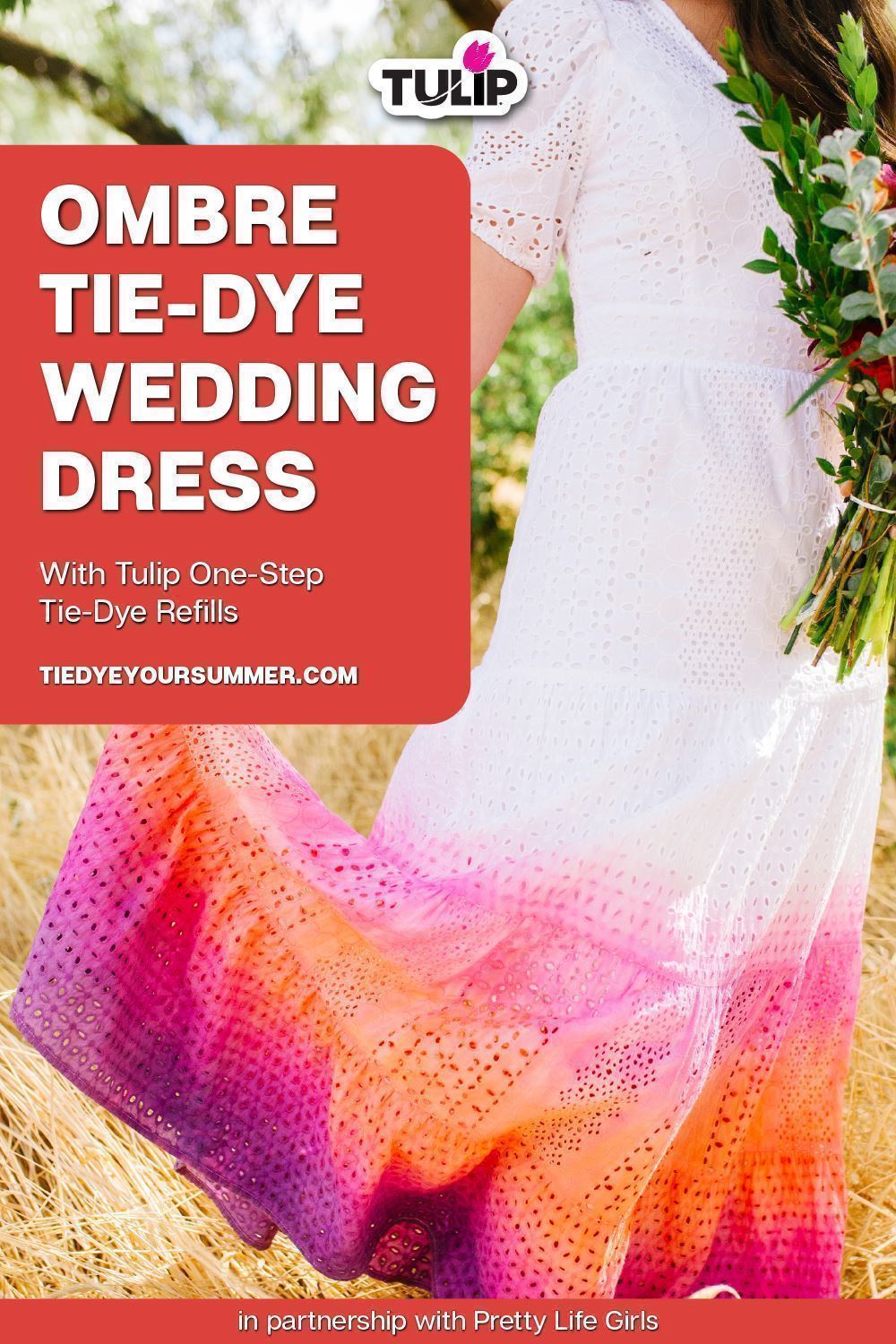 Custom Wedding Dress with Ombré Tie-Dye