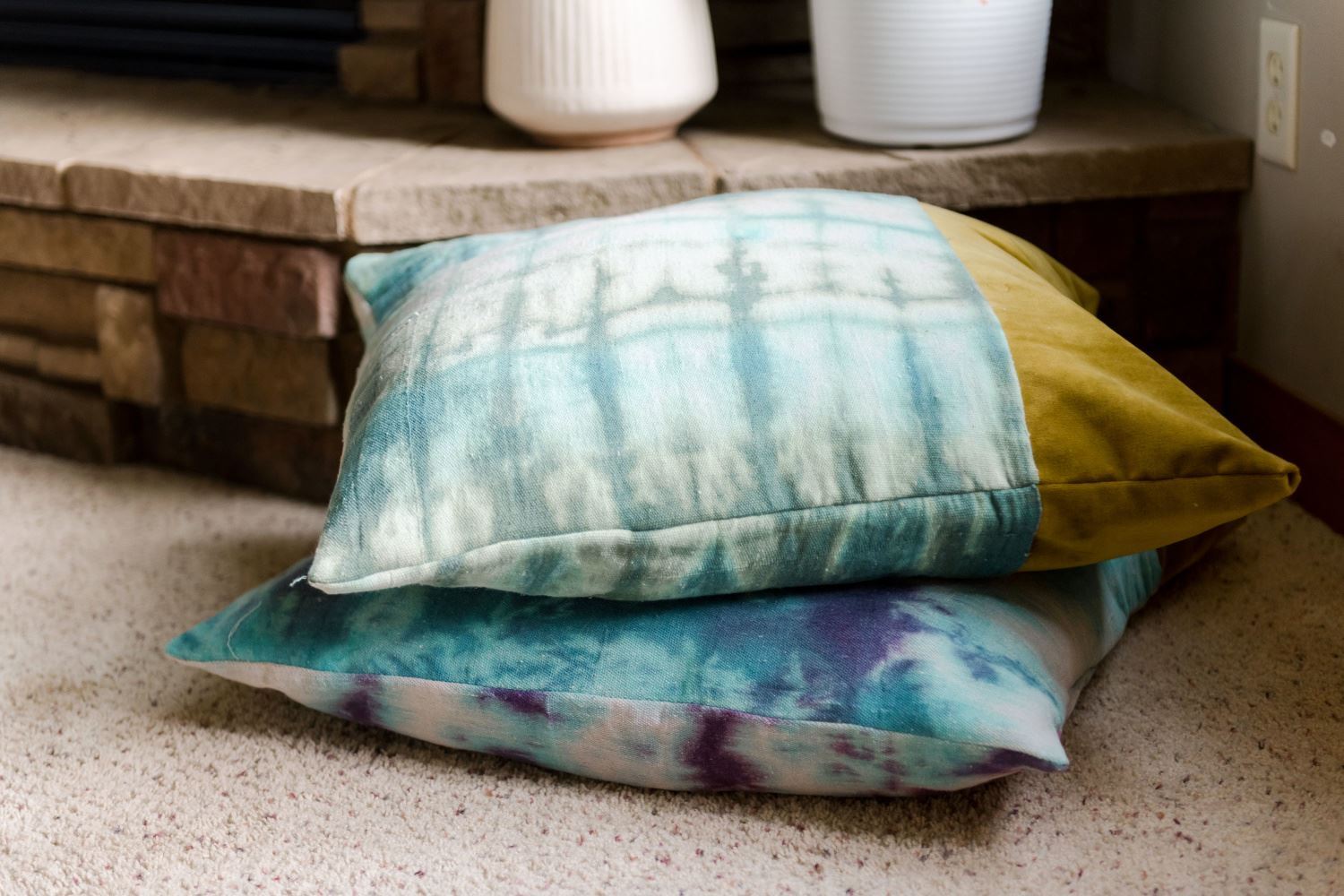 Sew and display your color block pillows!