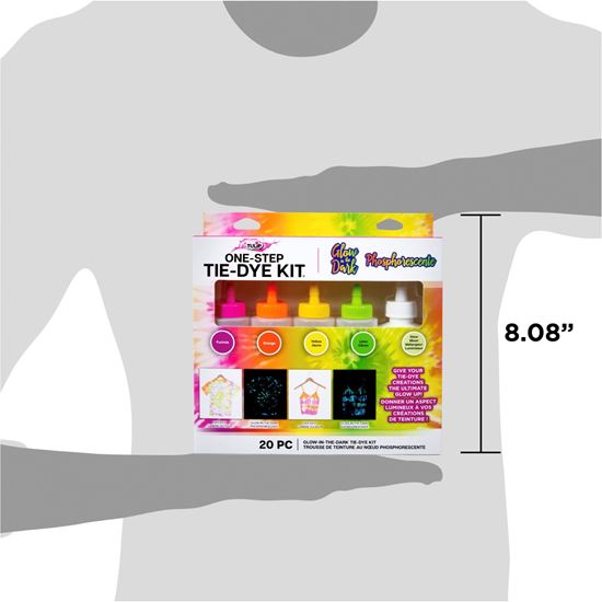 Picture of 46021 Tulip Glow-in-the-Dark 5-Color 20-Pc. Tie-Dye Kit