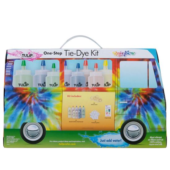Rainbow One-Step Tie-Dye Road Trip Kit back of box
