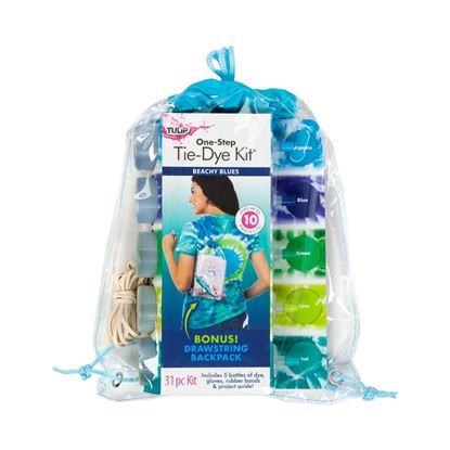 Picture of 40530 Tulip® Beachy Blues One-Step Tie-Dye Backpack Kit