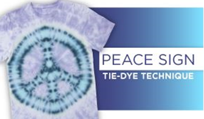 Peace Sign Tie-Dye Technique